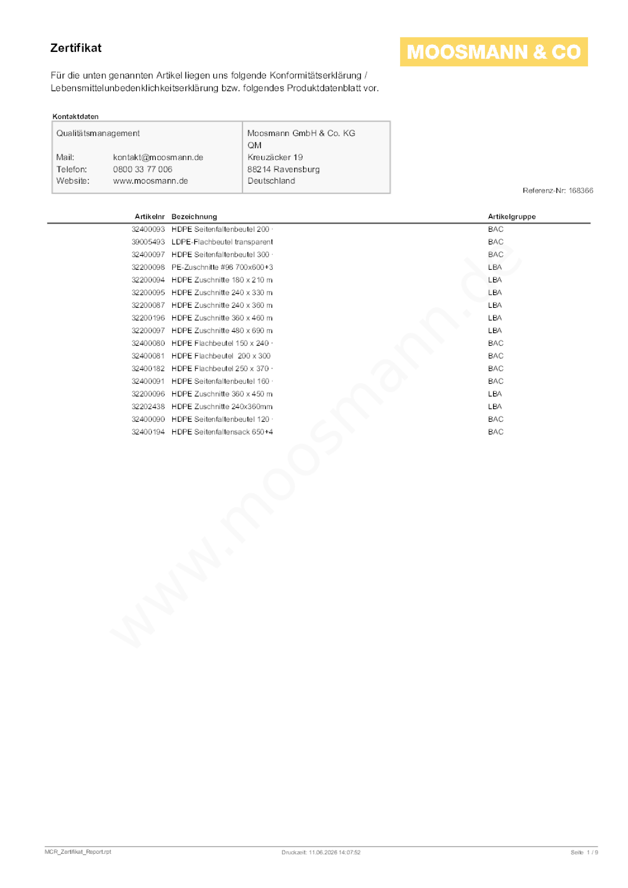 Download Konformitätserklärung