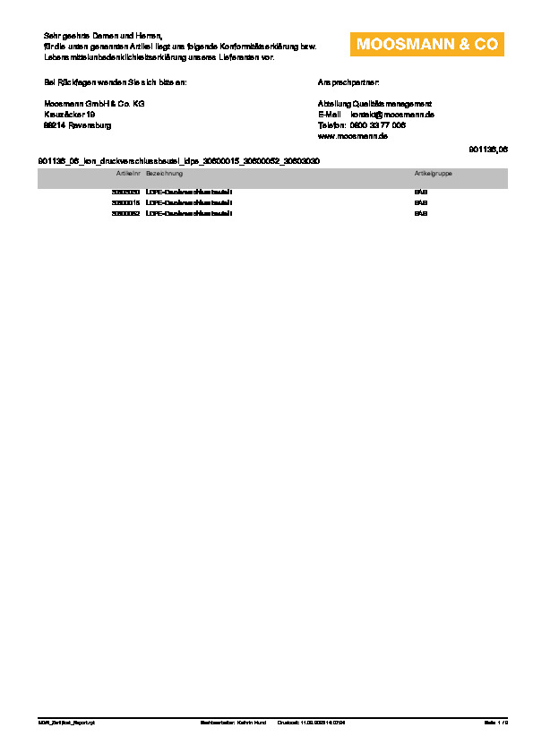 Download Konformitätserklärung