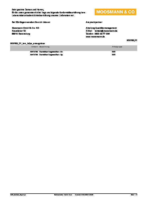 Download Konformitätserklärung