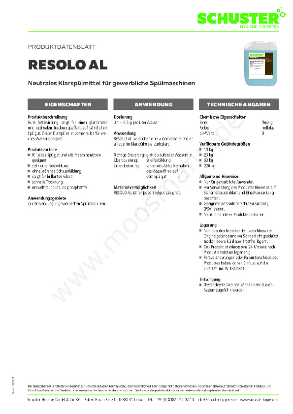 Download Sicherheitsdatenblatt