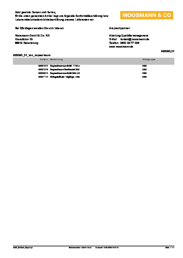 Download Konformitätserklärung