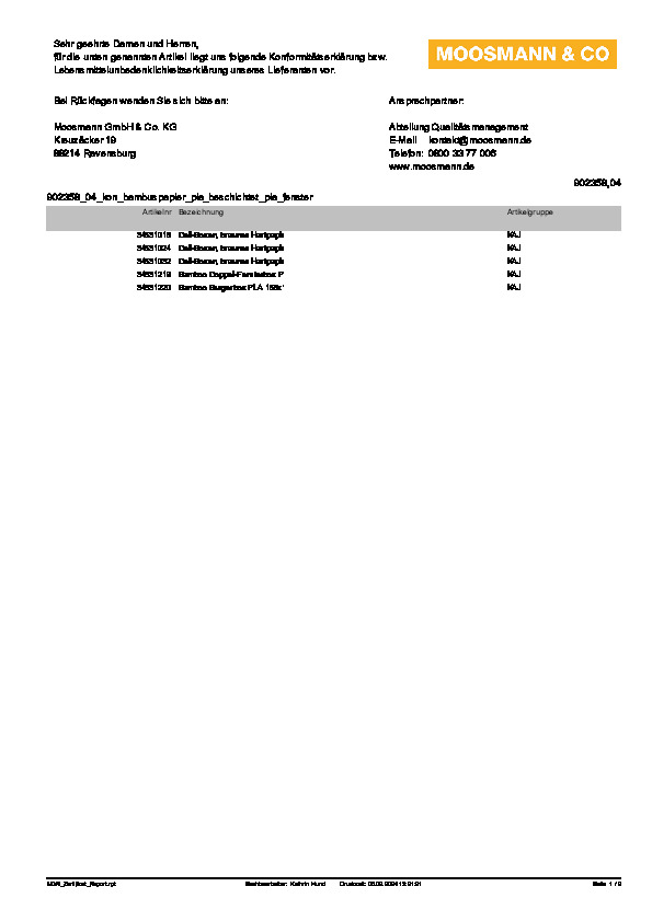 Download Konformitätserklärung