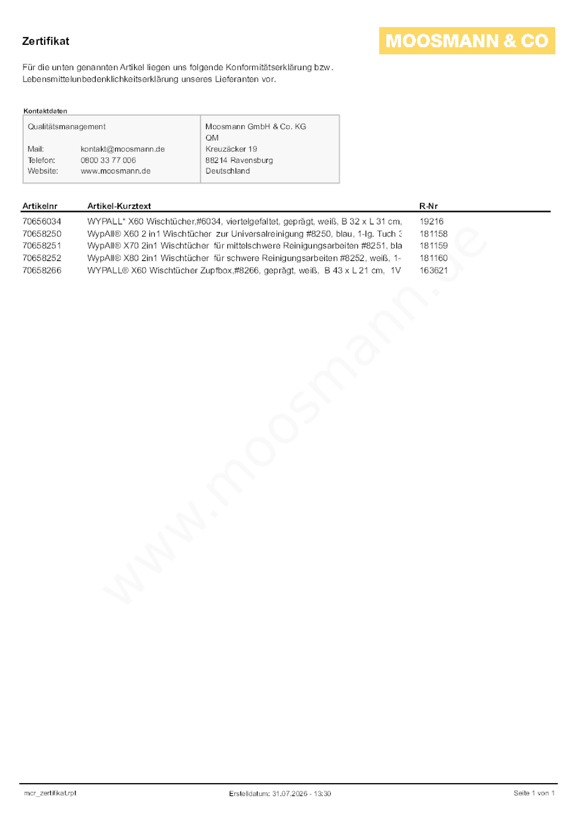 Download Konformitätserklärung