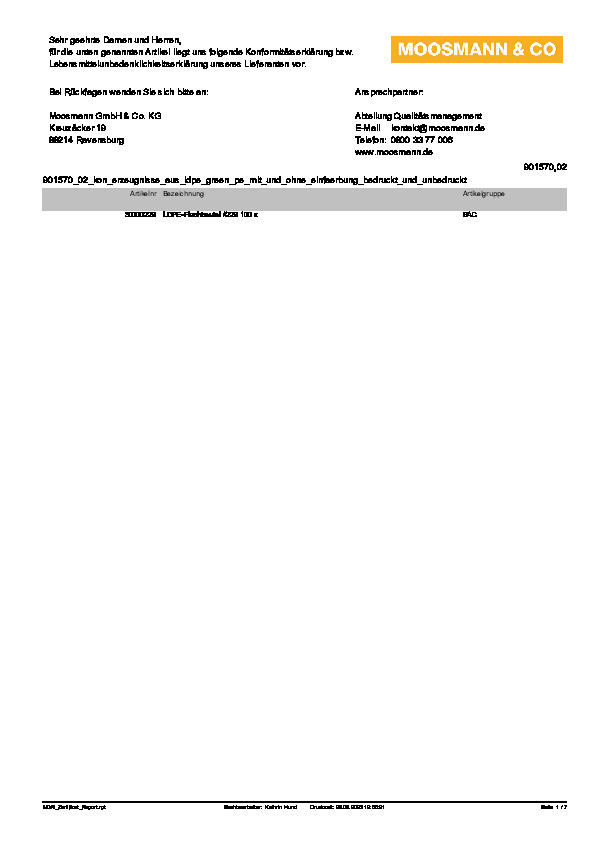 Download Konformitätserklärung