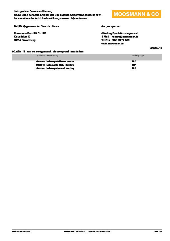 Download Konformitätserklärung