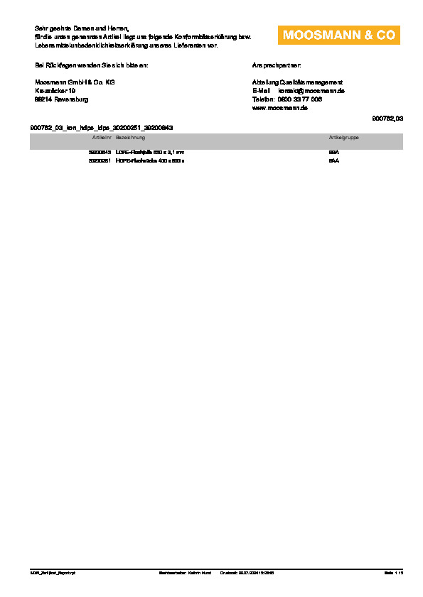 Download Konformitätserklärung