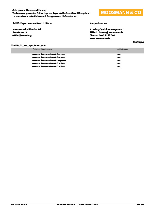 Download Konformitätserklärung