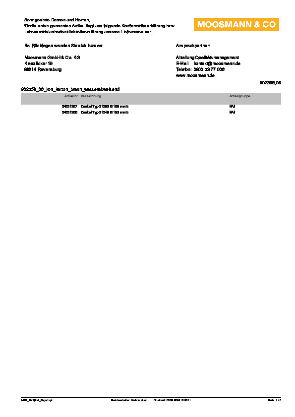 Download Konformitätserklärung