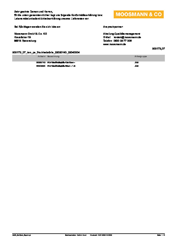 Download Konformitätserklärung