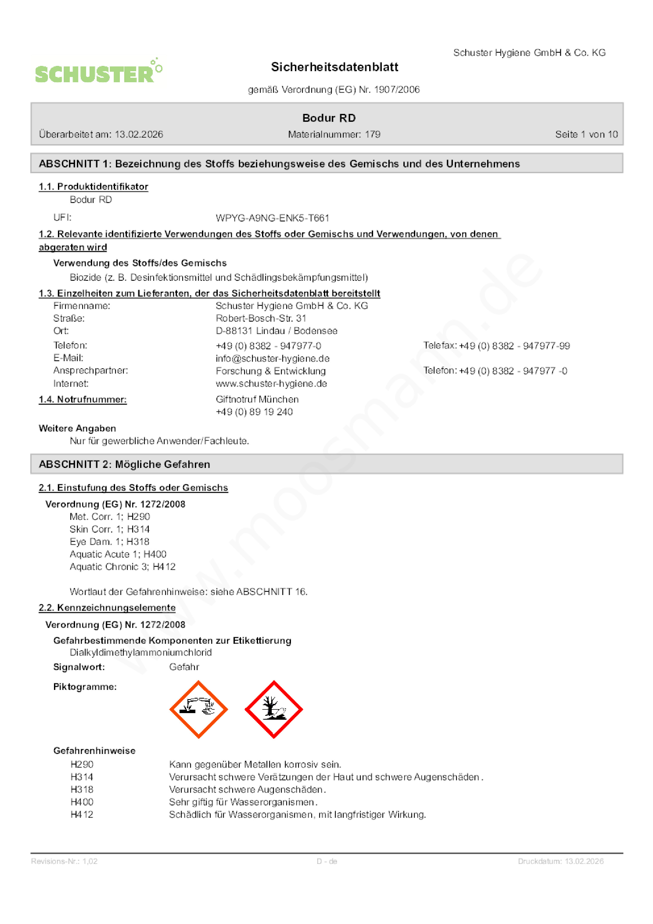 Download Sicherheitsdatenblatt