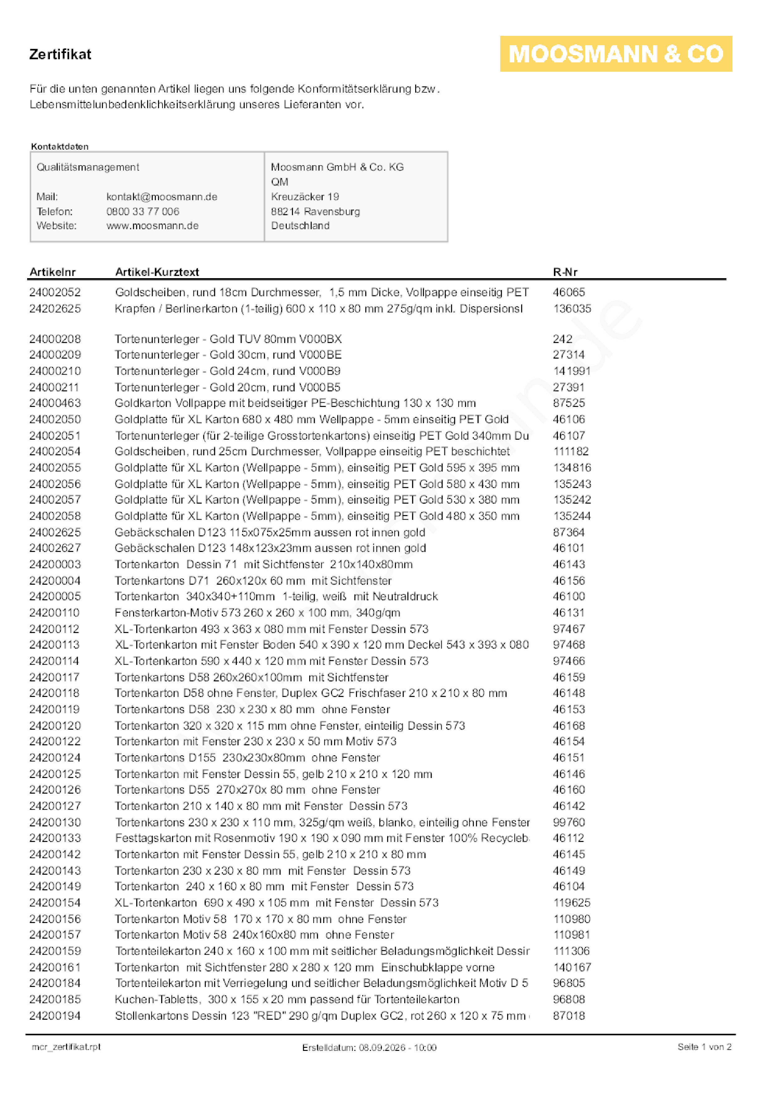 Download Konformitätserklärung
