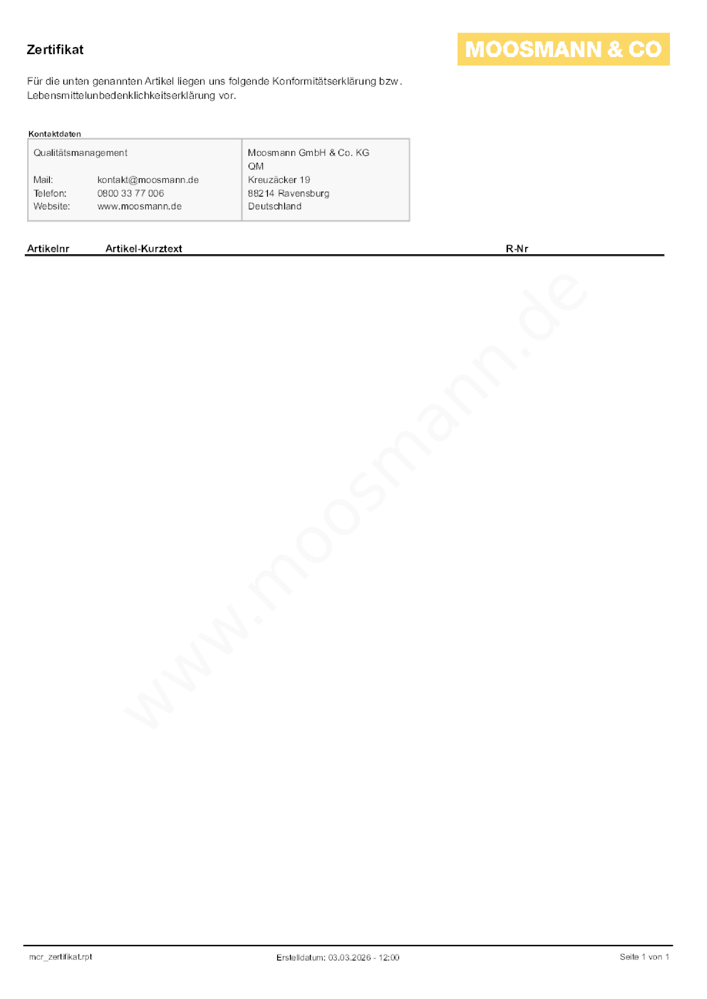 Download Konformitätserklärung