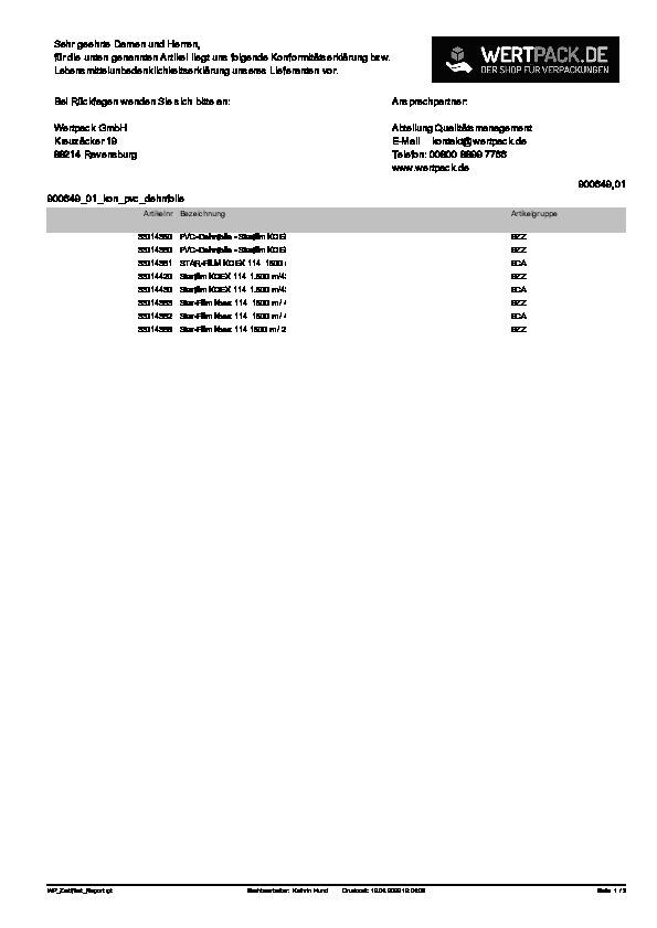 Download Konformitätserklärung