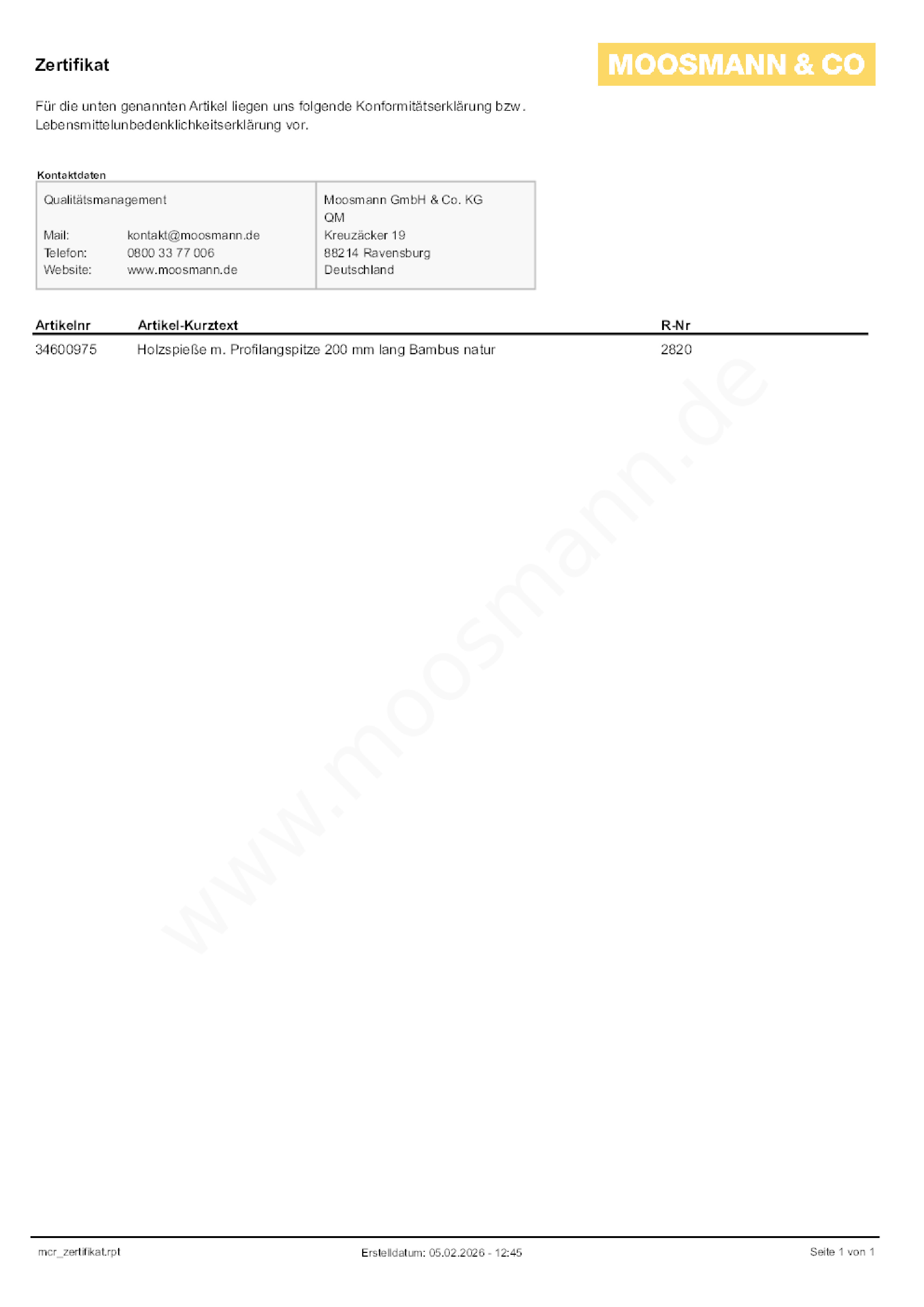 Download Konformitätserklärung