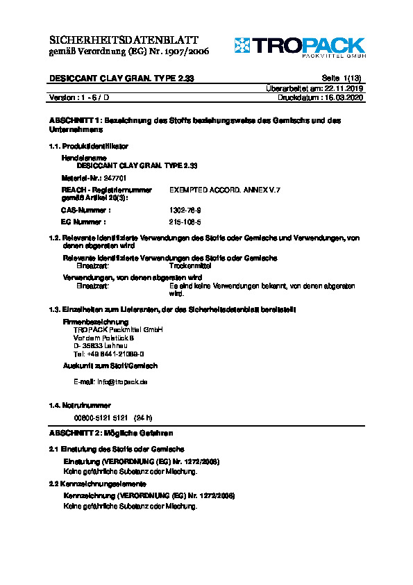Download Sicherheitsdatenblatt