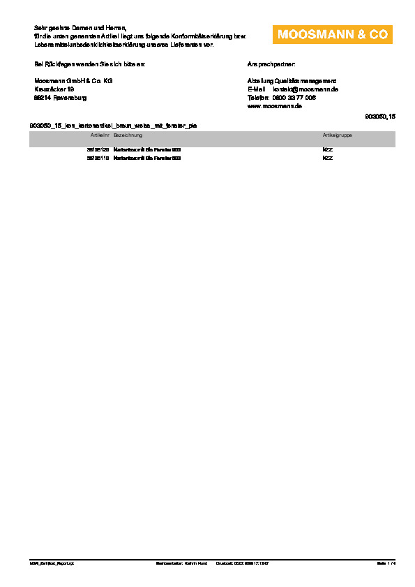 Download Konformitätserklärung