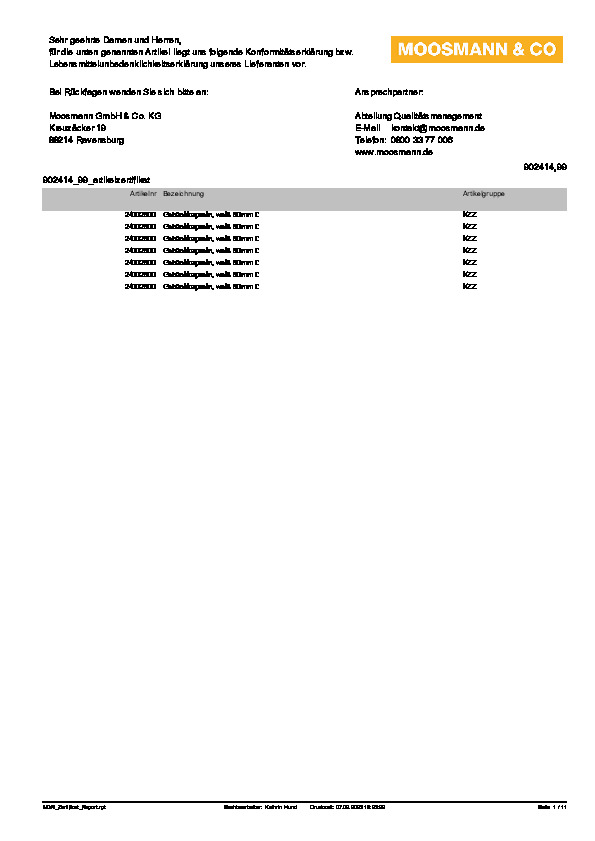 Download Konformitätserklärung