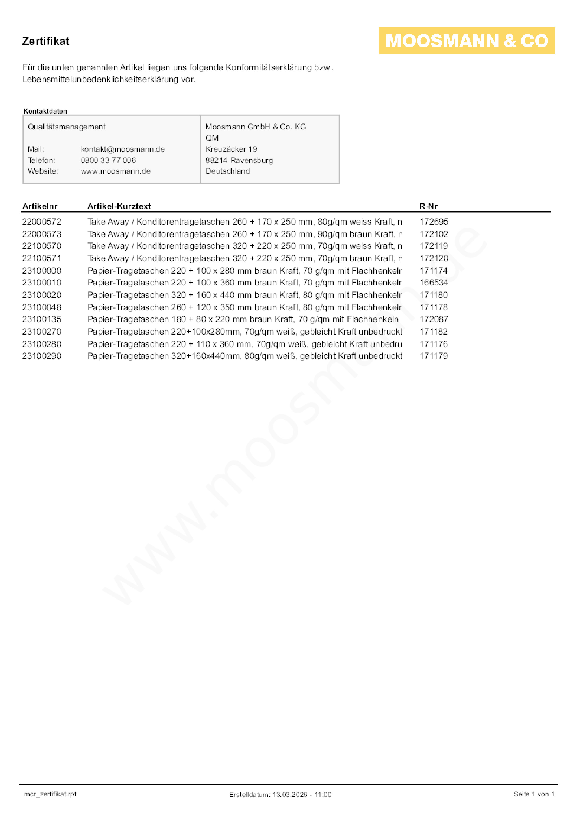 Download Konformitätserklärung