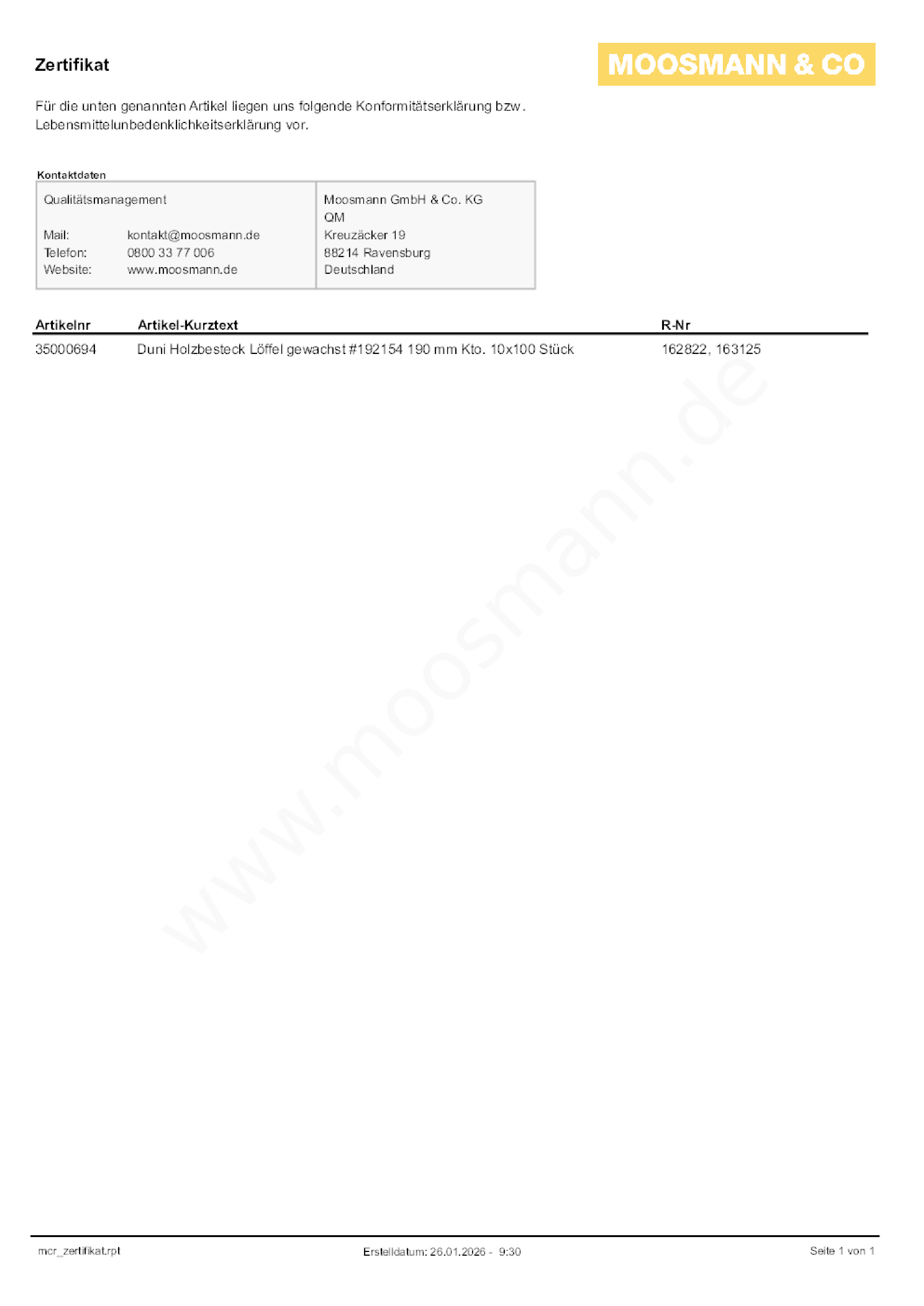 Download Konformitätserklärung