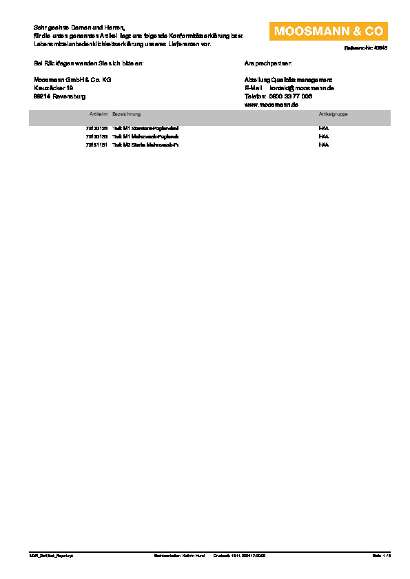 Download Konformitätserklärung