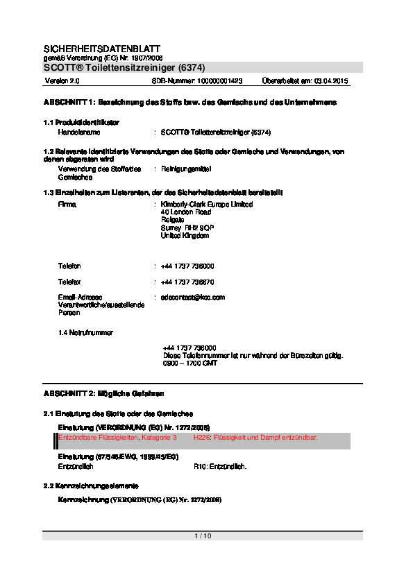 Download Sicherheitsdatenblatt