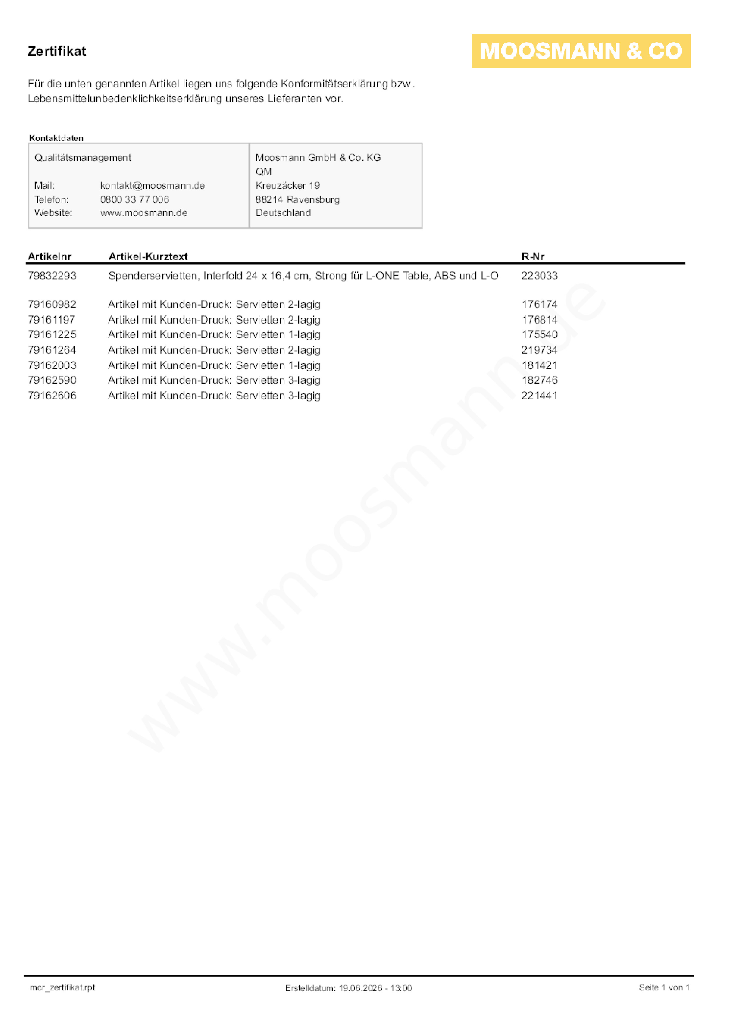 Download Konformitätserklärung