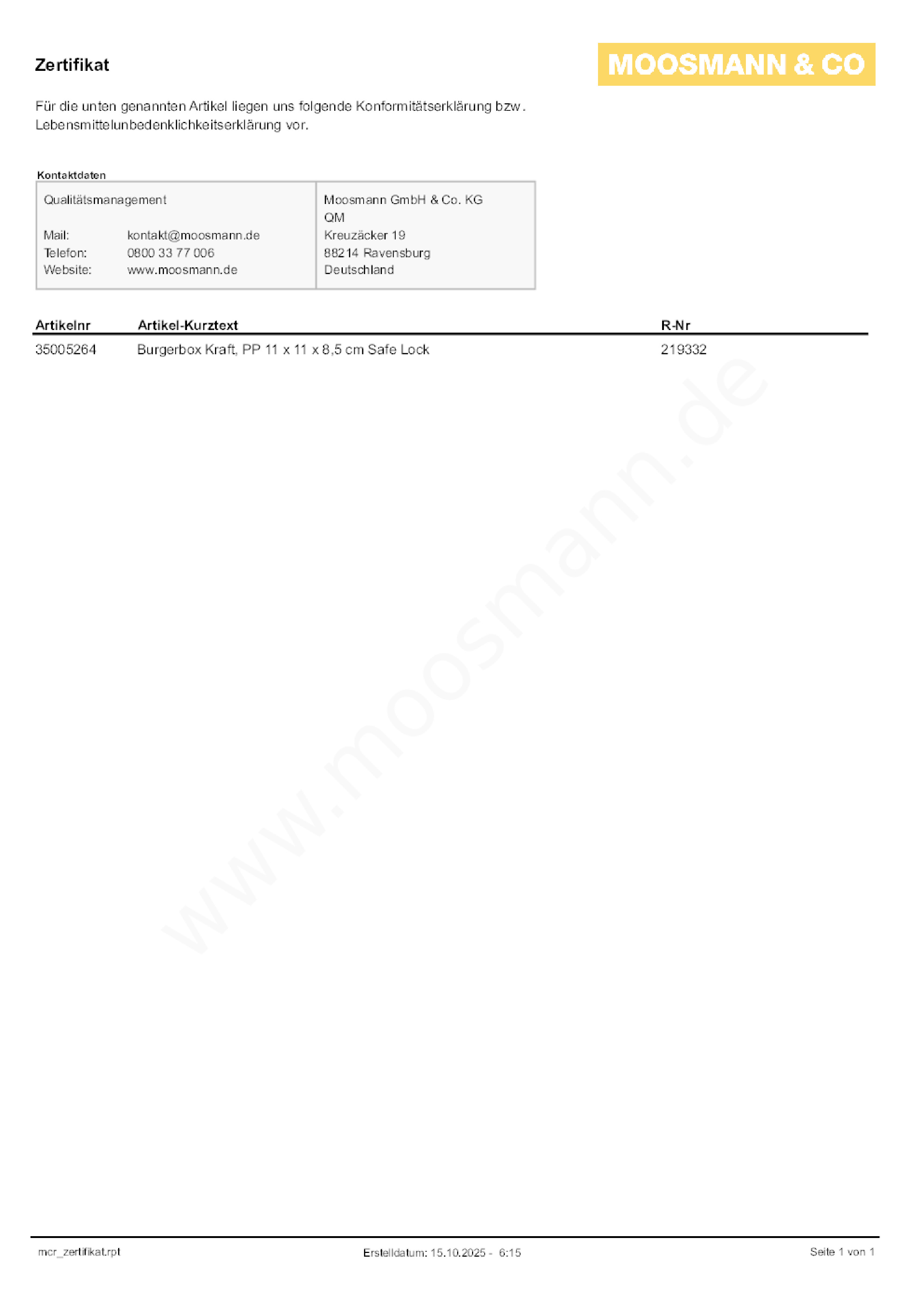 Download Konformitätserklärung