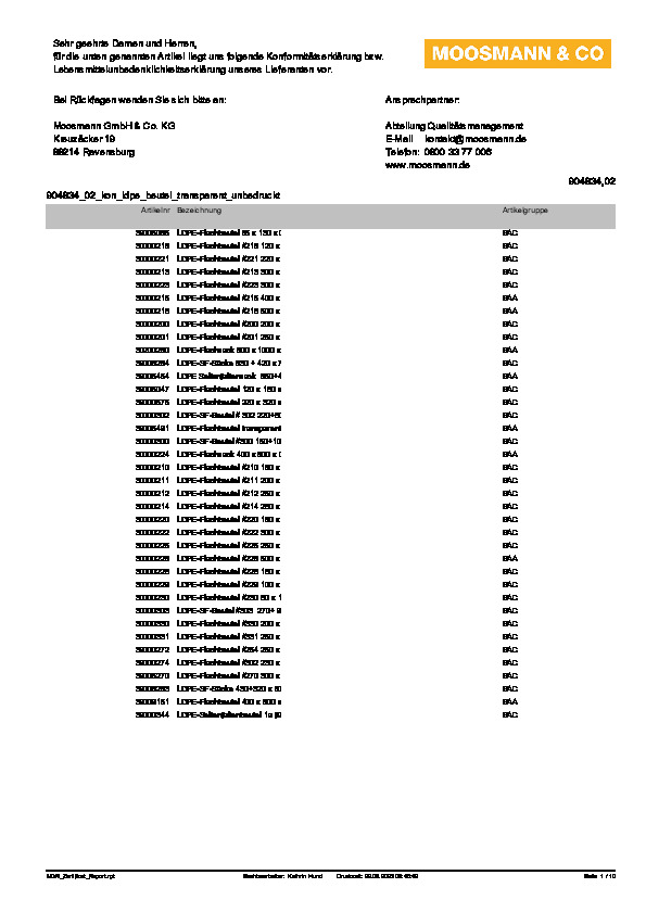Download Konformitätserklärung