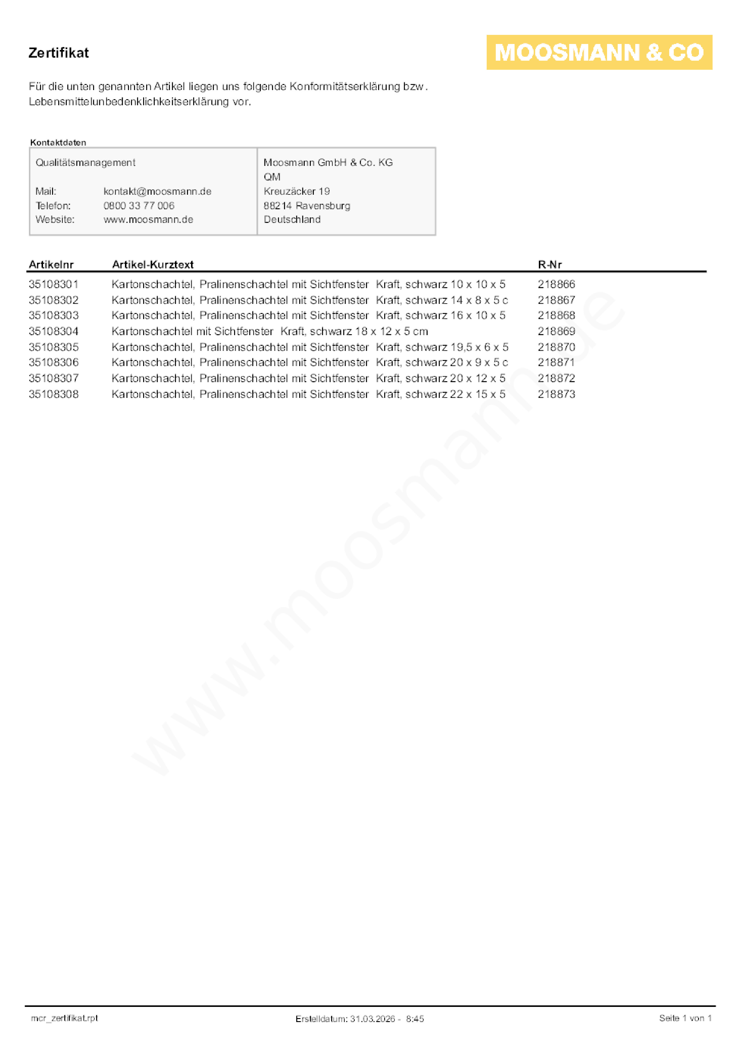 Download Konformitätserklärung