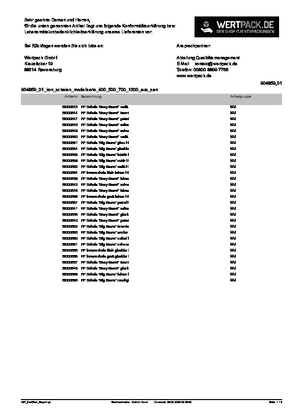Download Konformitätserklärung