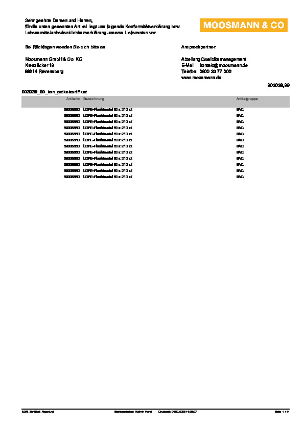 Download Konformitätserklärung