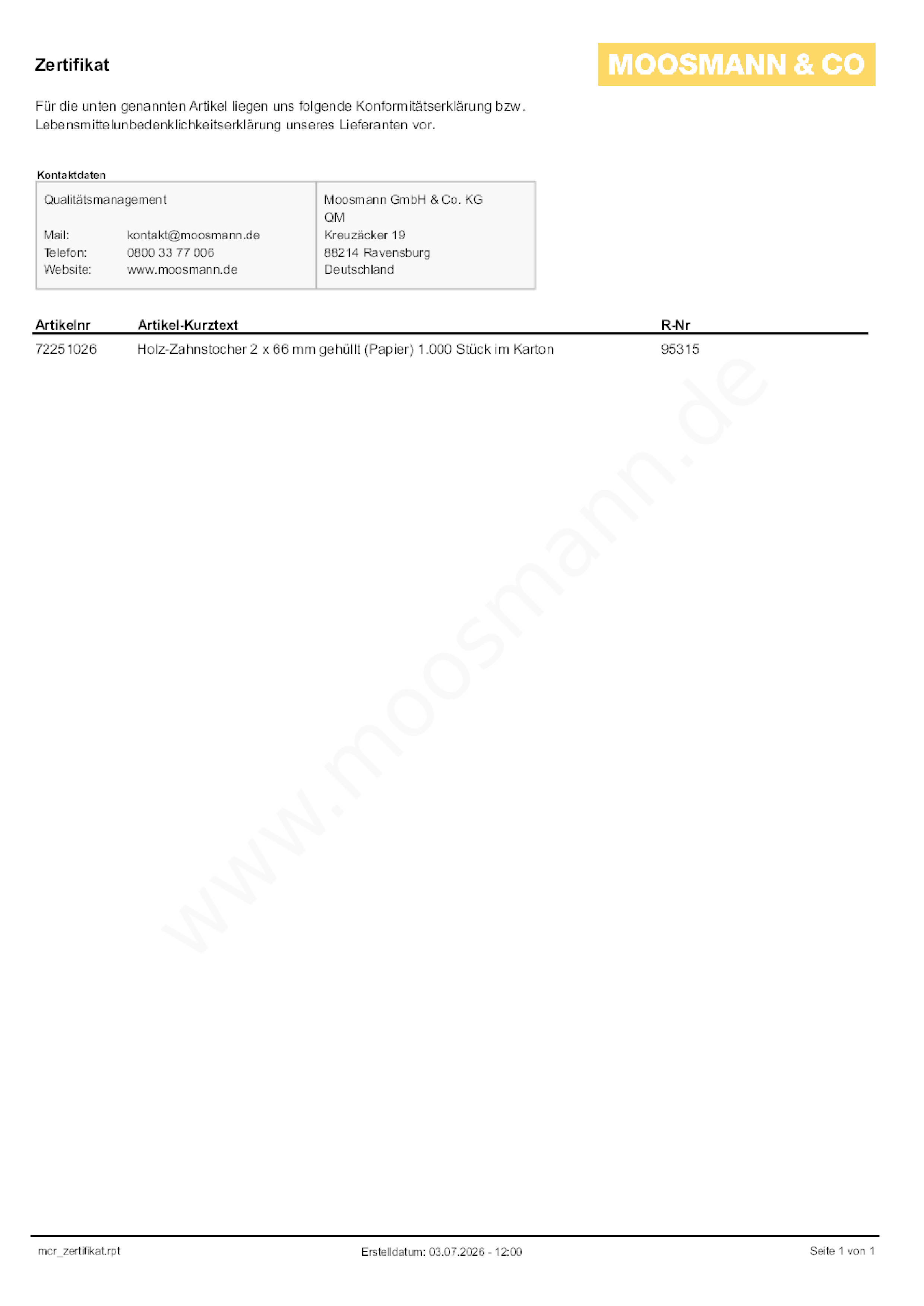 Download Konformitätserklärung