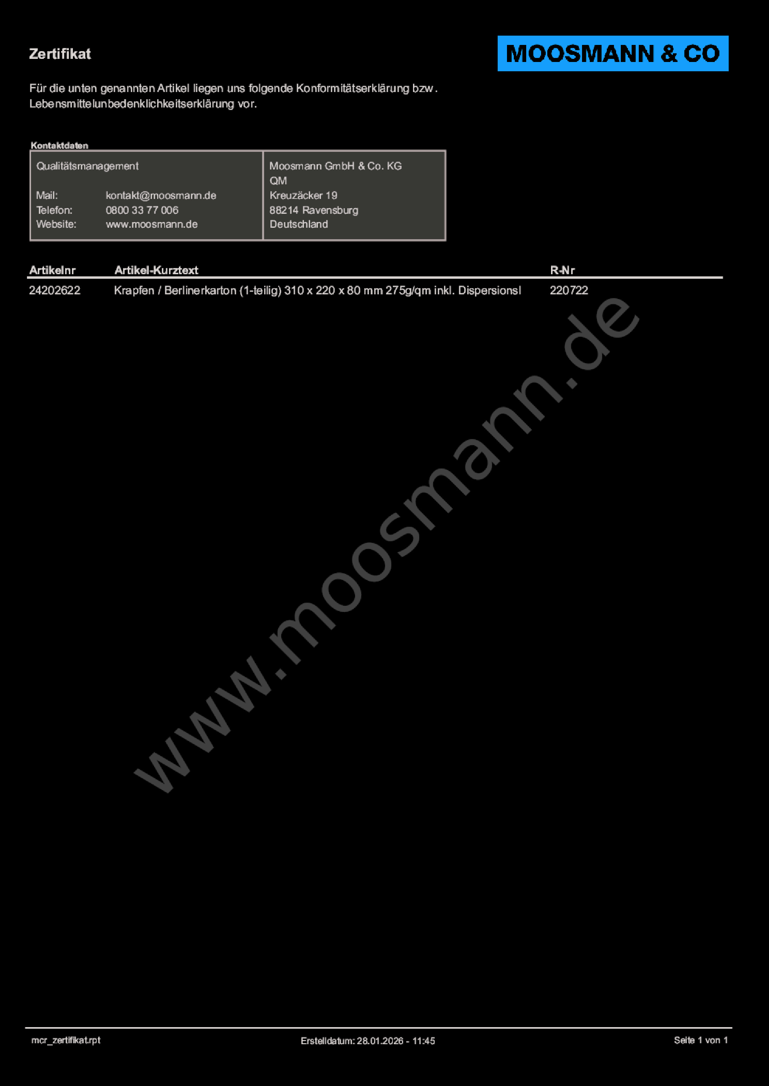 Download Konformitätserklärung