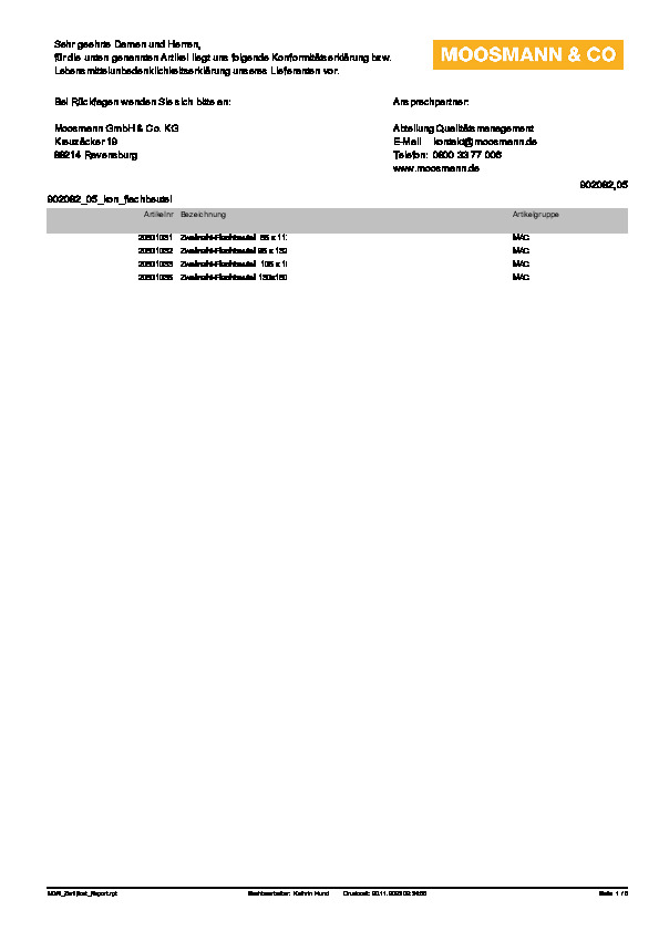 Download Konformitätserklärung