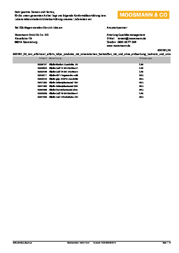 Download Konformitätserklärung