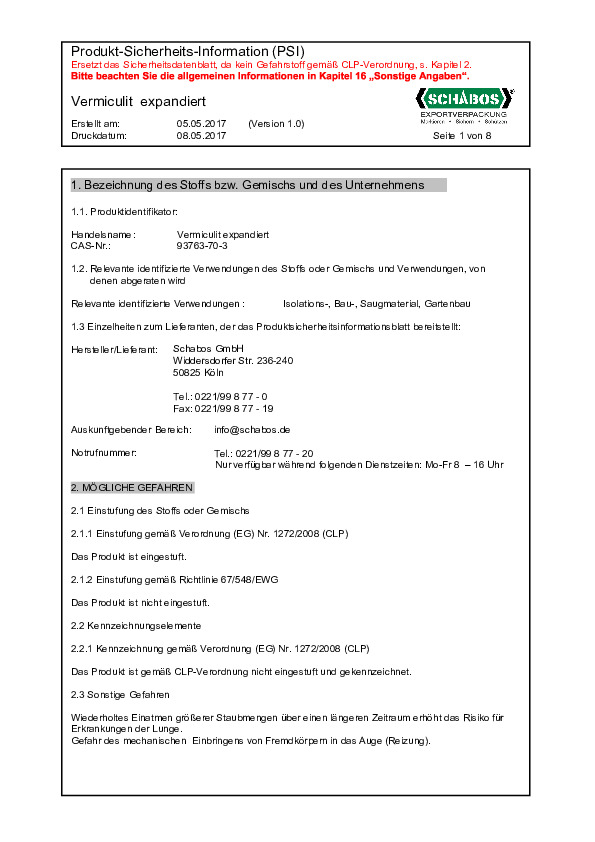 Download Sicherheitsdatenblatt