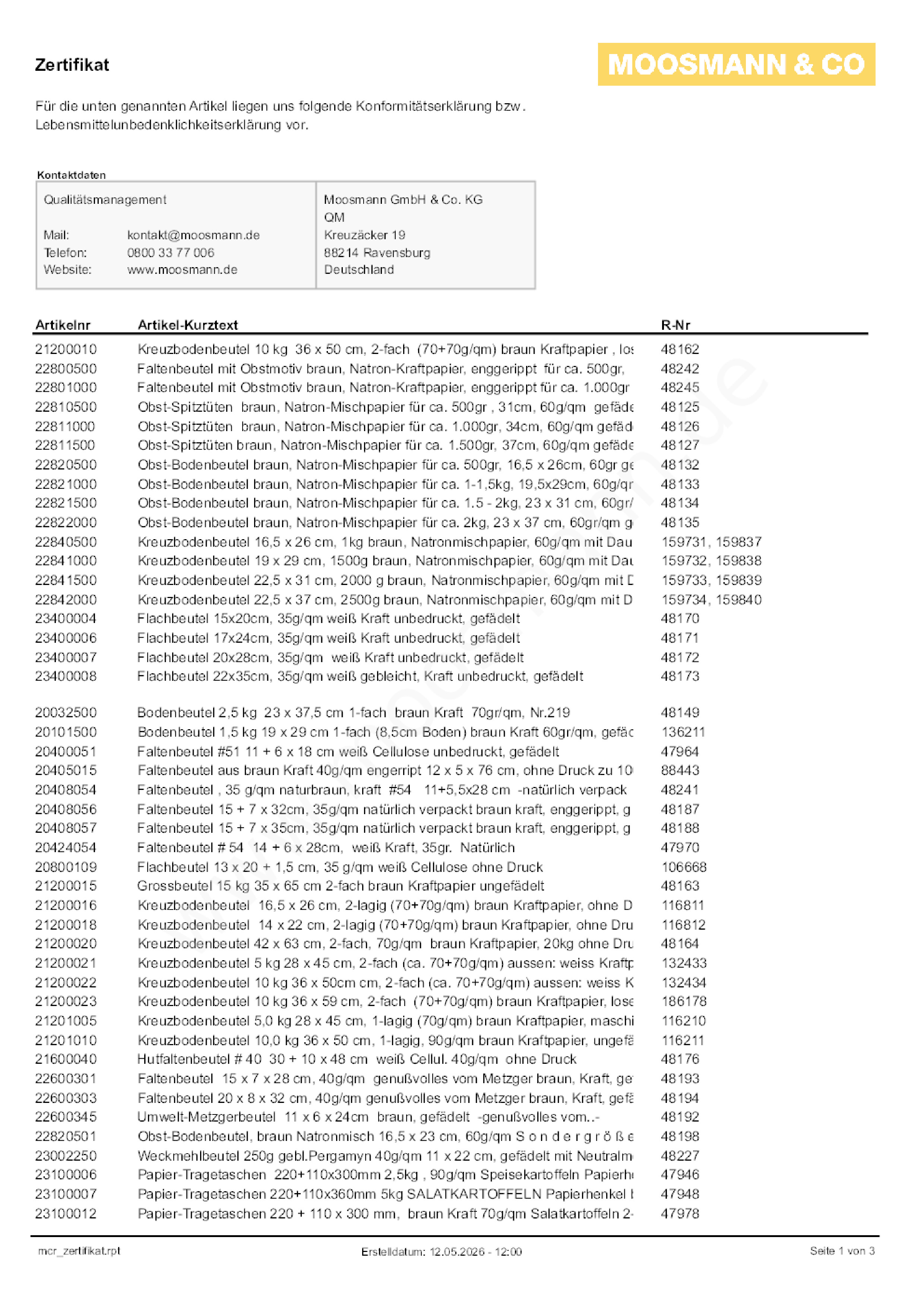 Download Konformitätserklärung