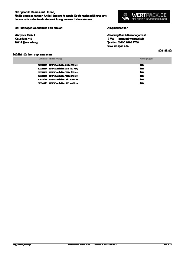 Download Konformitätserklärung