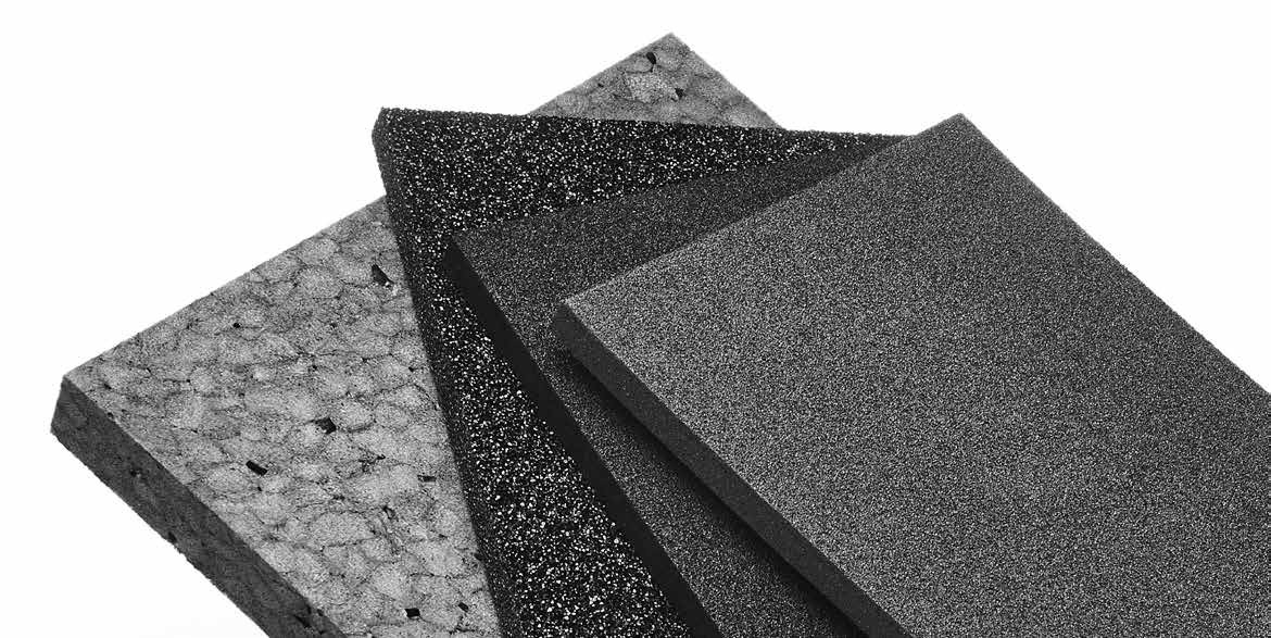 Verschiedene Schaumstoff Materialien