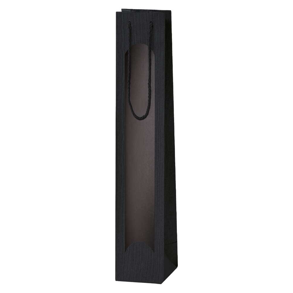 1er Flaschentragetasche schmal Lino schwarz 1er Flaschentragetasche schmal Lino schwarz