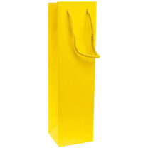 1er Flaschentragetasche und Weintasche Kraftpapier matt gelb 1er Flaschentragetasche und Weintasche Kraftpapier matt gelb