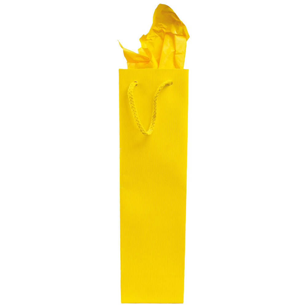 1er Flaschentragetasche und Weintasche Kraftpapier matt gelb 1er Flaschentragetasche und Weintasche Kraftpapier matt gelb