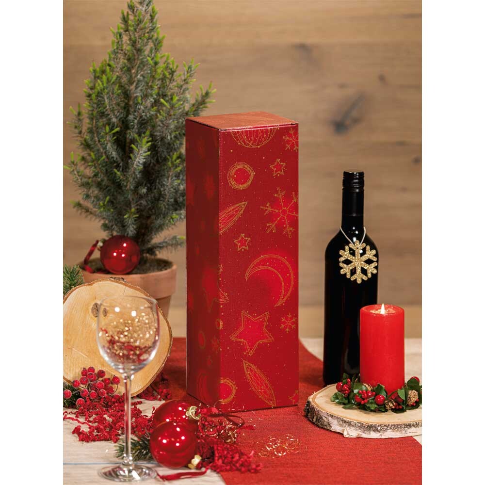 1er Weinkarton Magnum-Sekt Christmas rot 1er Weinkarton Magnum-Sekt Christmas rot