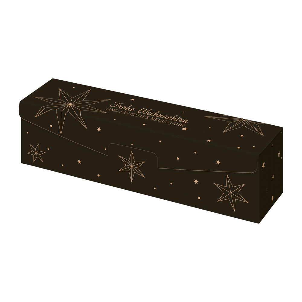 1er Weinkarton Weihnachtssterne schwarz 1er Weinkarton Weihnachtssterne schwarz