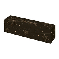 1er Weinkarton Weihnachtssterne schwarz 1er Weinkarton Weihnachtssterne schwarz