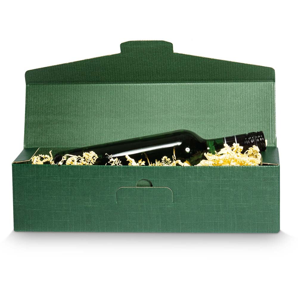 1er Weinkarton und Geschenkkarton Seta grün 1er Weinkarton und Geschenkkarton Seta grün
