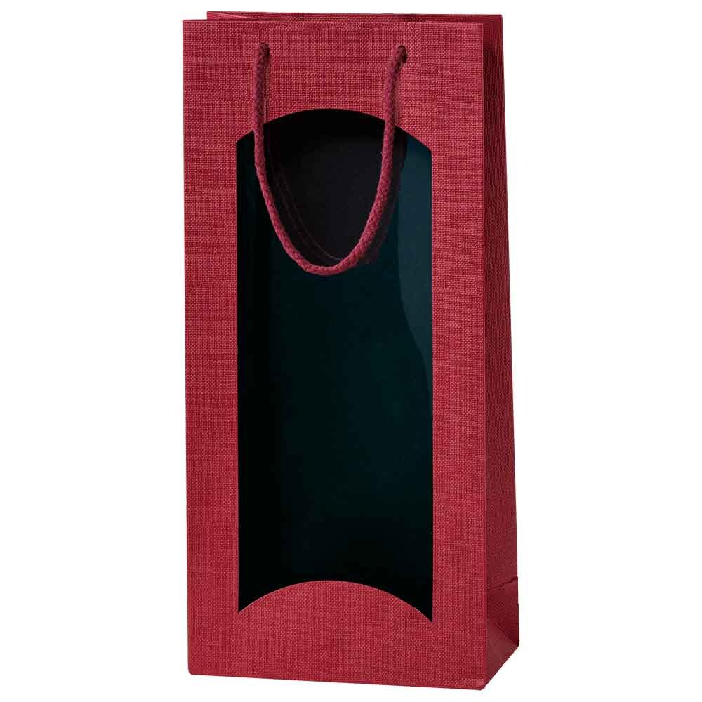 2er Flaschentragetasche Lino rot