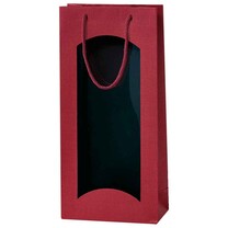 2er Flaschentragetasche Lino rot 2er Flaschentragetasche Lino rot