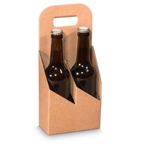 2er Flaschenträger für Bier und Saft natur 2er Flaschenträger für Bier und Saft natur