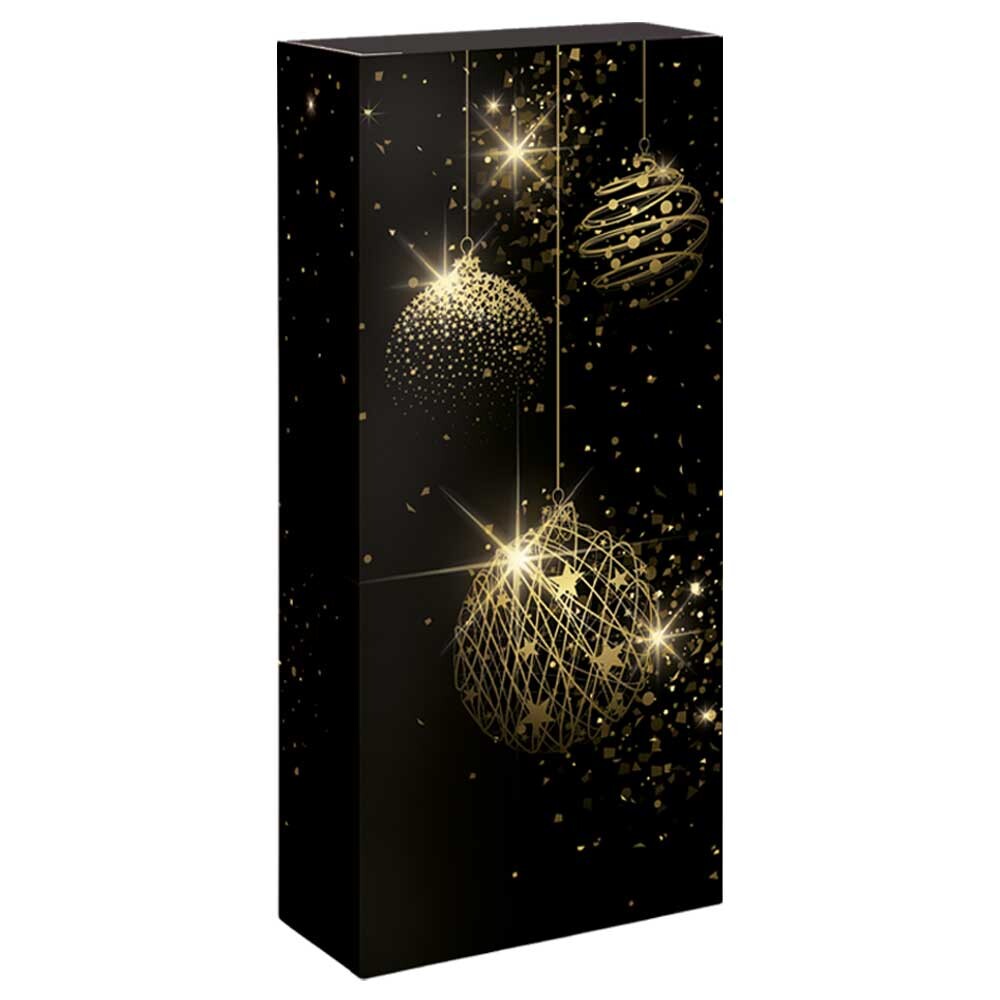 2er Weinfaltkarton Christmas Deluxe schwarz 2er Weinfaltkarton Christmas Deluxe schwarz